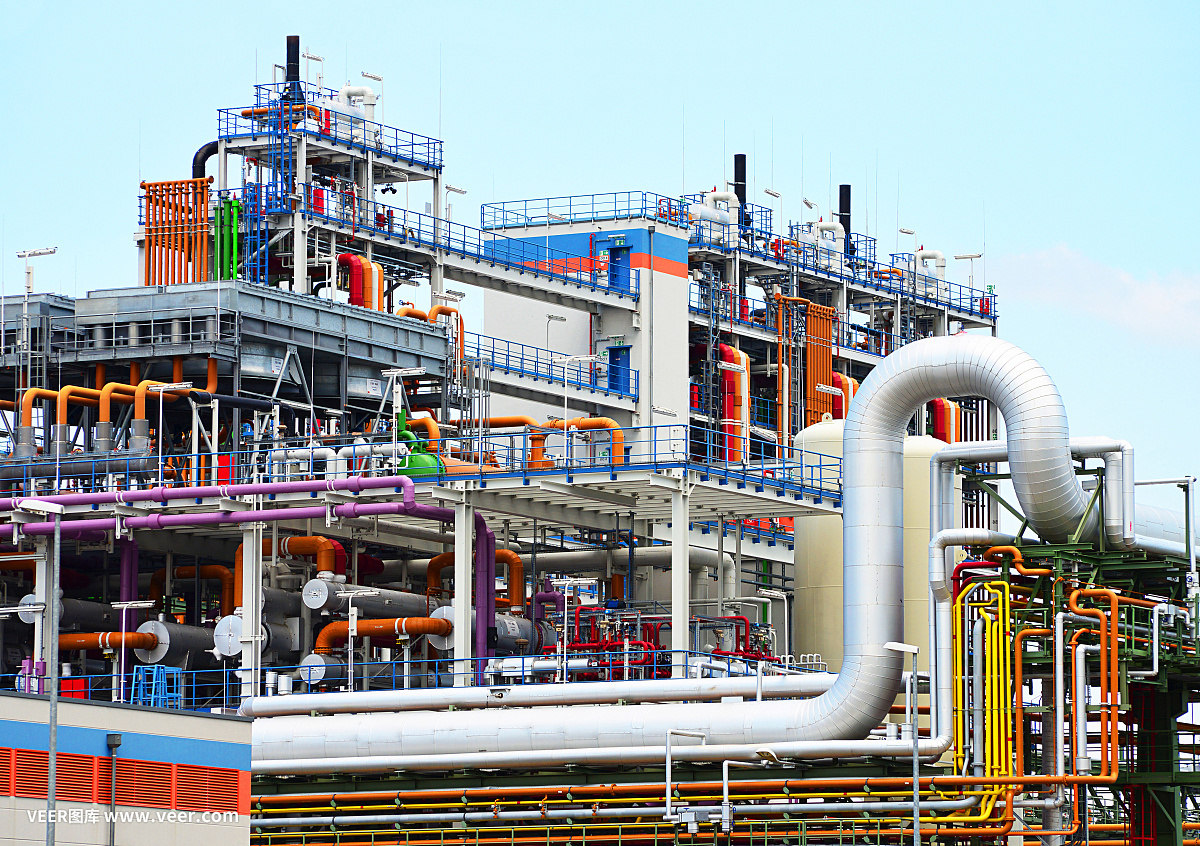 化學工業。制造化學產品的工廠。建筑和設備